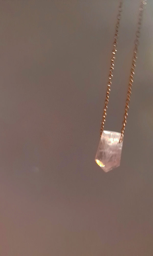 Rose Gold Morganite Necklace