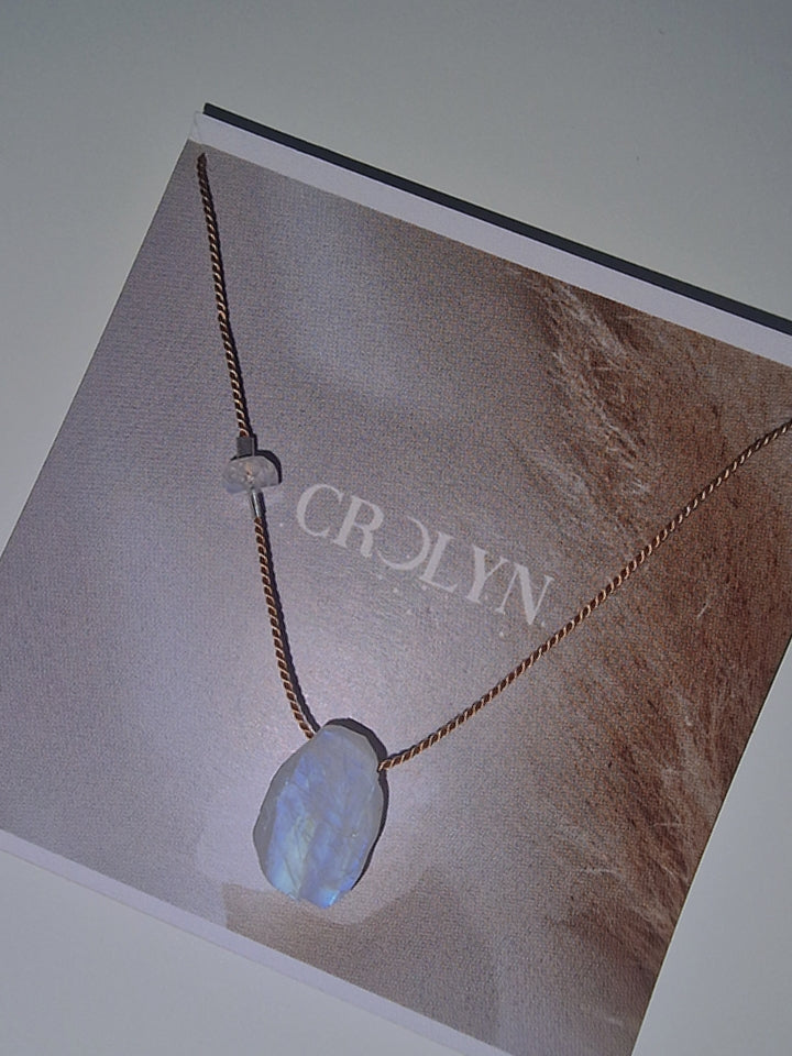 Moonstone Silk Necklace