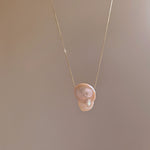 Iridescent Freshwater Pearl 9ct Solid Gold Necklace