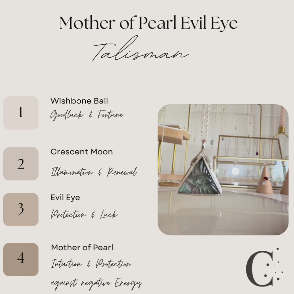 
            
                Load and play video in Gallery viewer, Mother Of Pearl Evil Eye Talisman
            
        