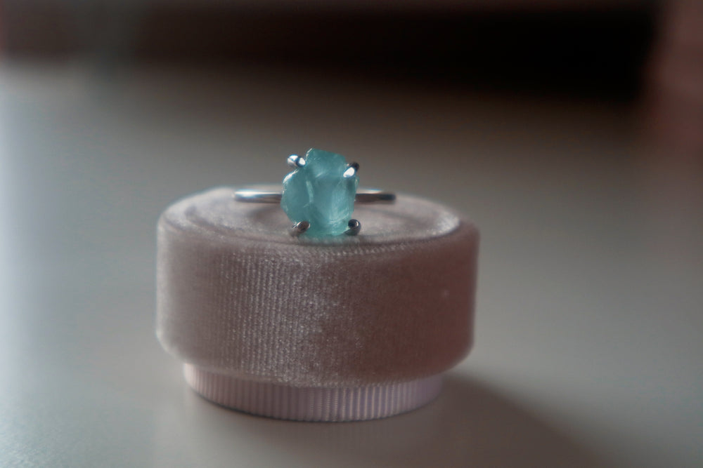 Raw Aquamarine Ring