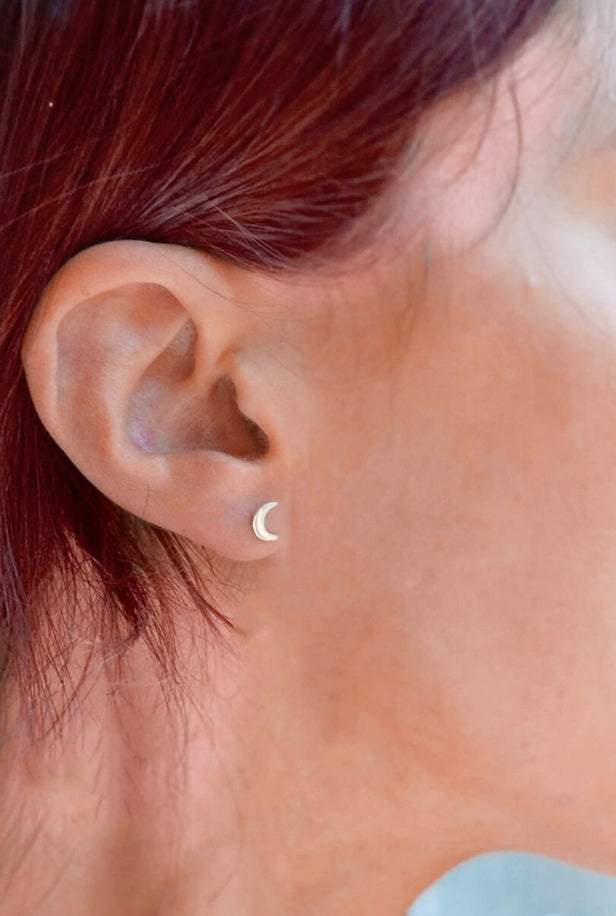 You are the Moon Studs - Sterling Silver