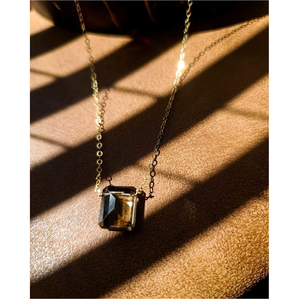 Faceted Smoky Quartz Necklace