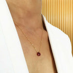 Faceted Garnet Necklace