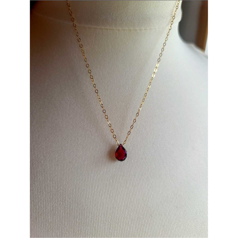 Faceted Garnet Necklace